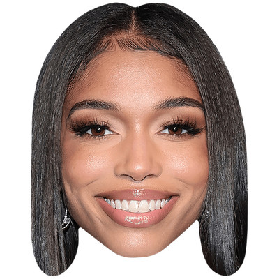 Lori Harvey (Lächeln) Promi Maske, flaches Kartengesicht, Kostüm Maske