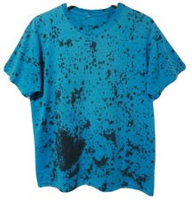 L/XL Vtg 90s Ink Distressed Blank Thrashed Skate Punk Grunge Rock Men's T-Shirt