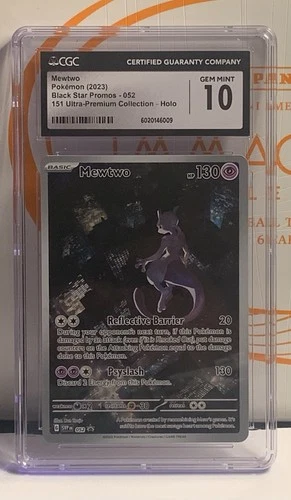 Mewtwo 052 Pokémon Black Star Promo 151 Ultra Premium Collection CGC 10 Gem Mint