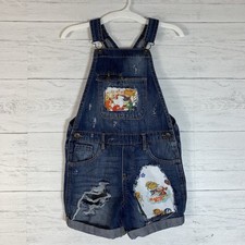 Rainbow Brite OshKosh vestbak overall shortalls distressed size 10 girls
