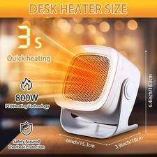 2PK Portable Small space heater for indoor use Fast Heating Mini personal Heater