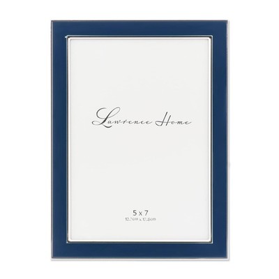 Lawrence Frames 586457 5x7 Navy Enamel Picture Frame, Blue 5X7,