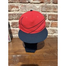 Youth Nike True Field Red Black Bill Snapback Hat big Logo