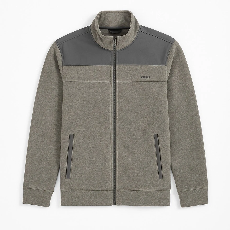 Calvin Klein Jeans Mens Jacket Size M Gray Cotton Blend Zip Front - Image 3 of 4