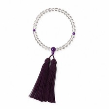 Perline preghiera donna cristallo 7 mm perline ametista fatte nappa seta viola navy