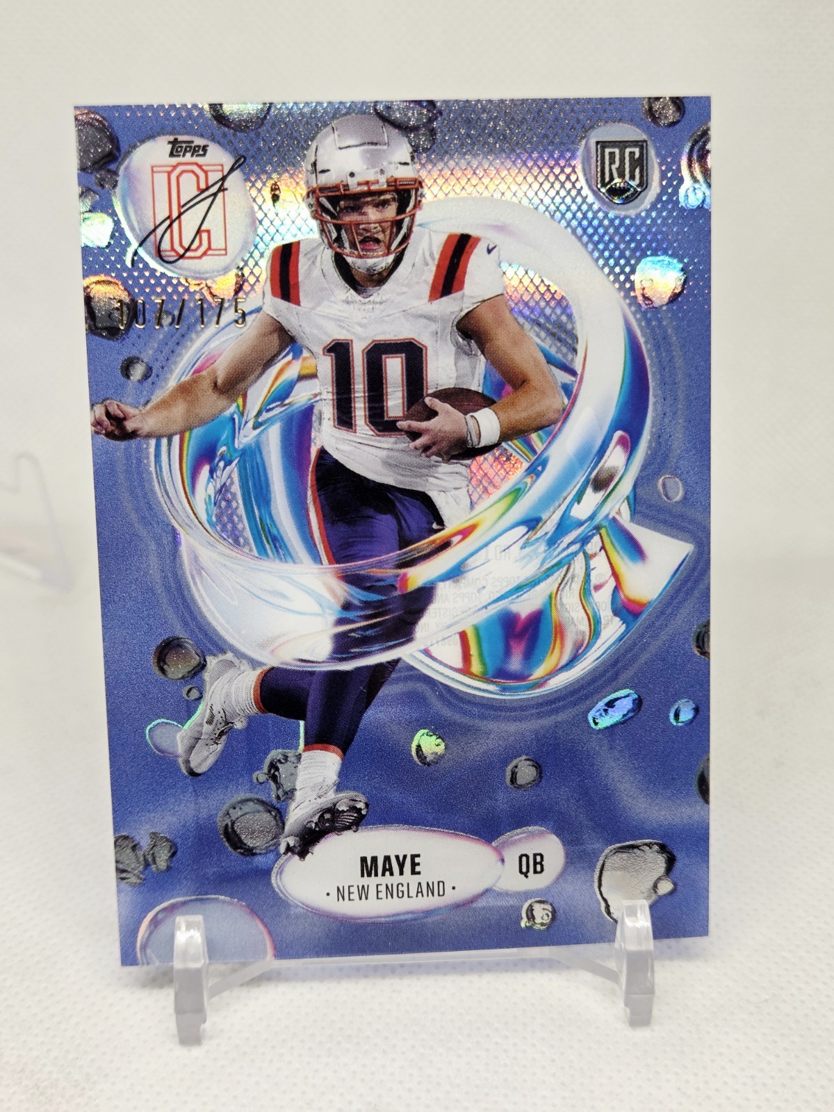 2024 Topps Signature Class - Fluidity Indigo F-3 Drake Maye RC 107/175 Patriots