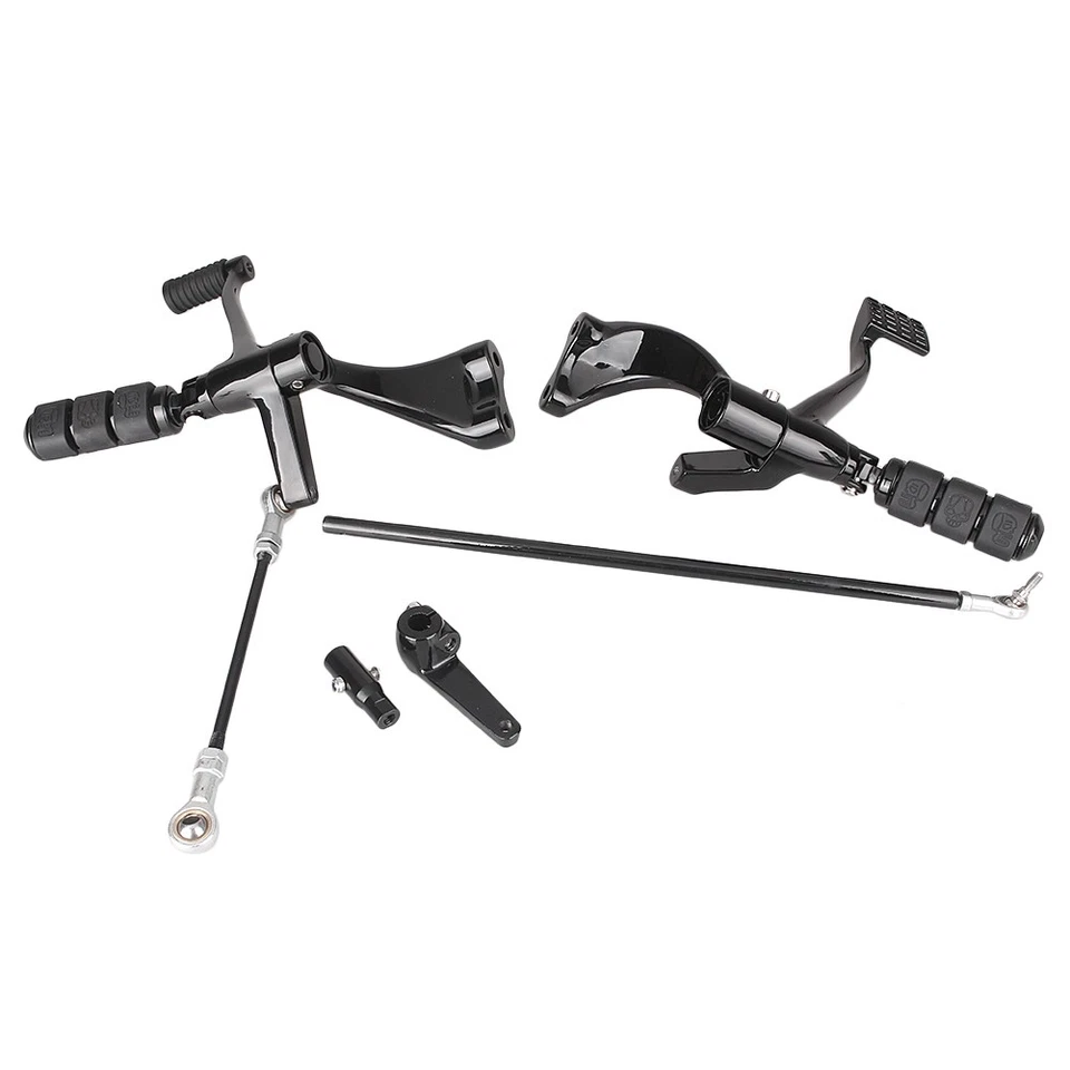 Black Footrest Footpegs For Harley Sportster 883 XL883L XL1200C XL1200X - Изображение 2 из 4