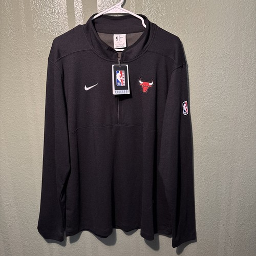 NWT Men's XL Nike NBA Chicago Bulls 2024/25 Courtside Performance Half-Zip Top