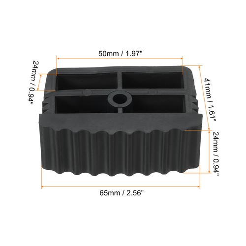 2pcs Ladder Feet Non Slip Extension Ladder Feet Rubber Pads Cover Black - Picture 3 of 6