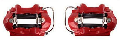 Mustang 1967-69 Completo Delantero-Trasero 9" Kit de Freno de Disco Eléctrico - Transmisión Automática, Rojo - Imagen 4 de 13