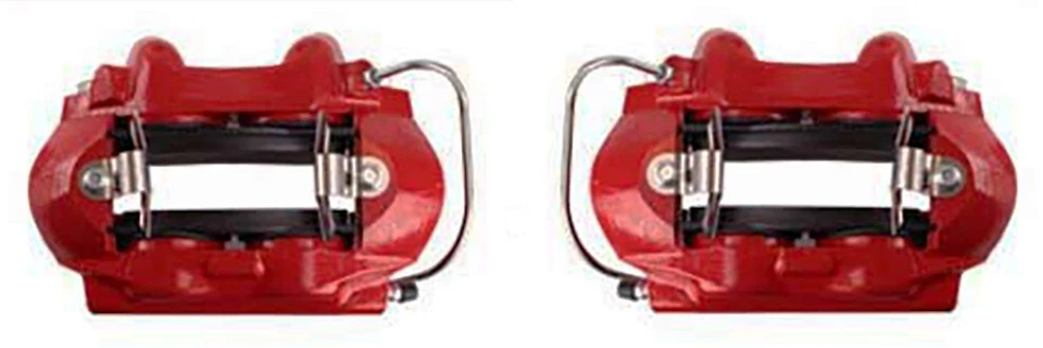 1967-69 Mustang Complete Front-Rear 9" Power Disc Brake Kit - Auto Trans, RED - Image 4 of 4