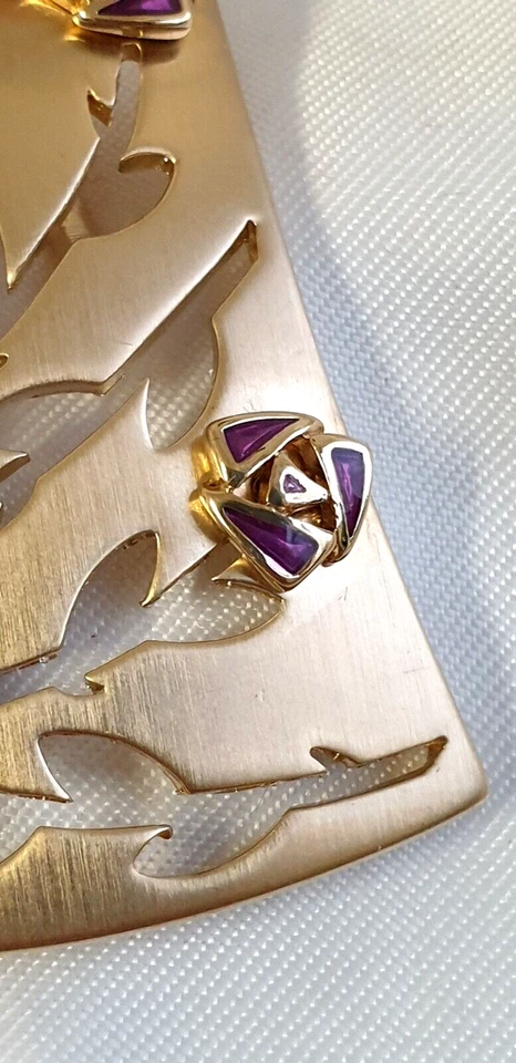 XL großer Anhänger Gold Rosen von Pierre Lang vergoldet satiniert Steinbesatz - Bild 4 von 4