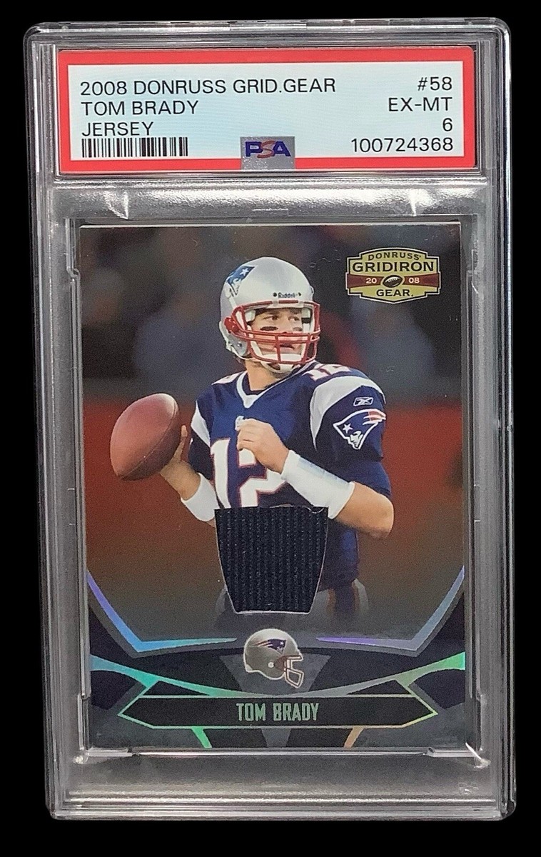 2008 donruss gridiron #58 tom brady; jersey# 12/250 jersey patch