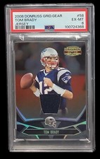 2008 donruss gridiron #58 tom brady; jersey# 12/250 jersey patch PSA 6  (1/1)