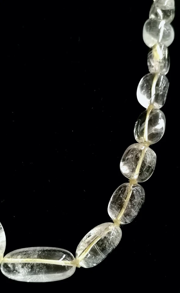 BELLISSIMO GIROCOLLO IN AUTENTICO CRISTALLO DI ROCCA (QUARZO IALINO). - Immagine 4 di 4