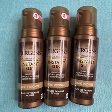 Jergens Natural Glow INSTANT SUN Sunless Tanning Mousse LIGHT BRONZE 3 6 FL oz