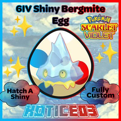 Bergmite   SHINY 6IV EGG   Pokemon Scarlet & Violet   TEAL MASK DLC  