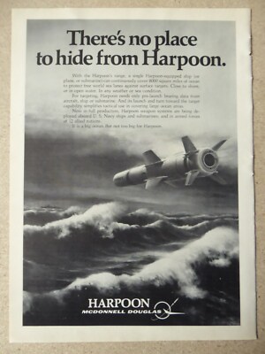 7/1979 PUB MCDONNELL DOUGLAS HARPOON ANTI SHIP MISSILE US NAVY ORIGINAL AD