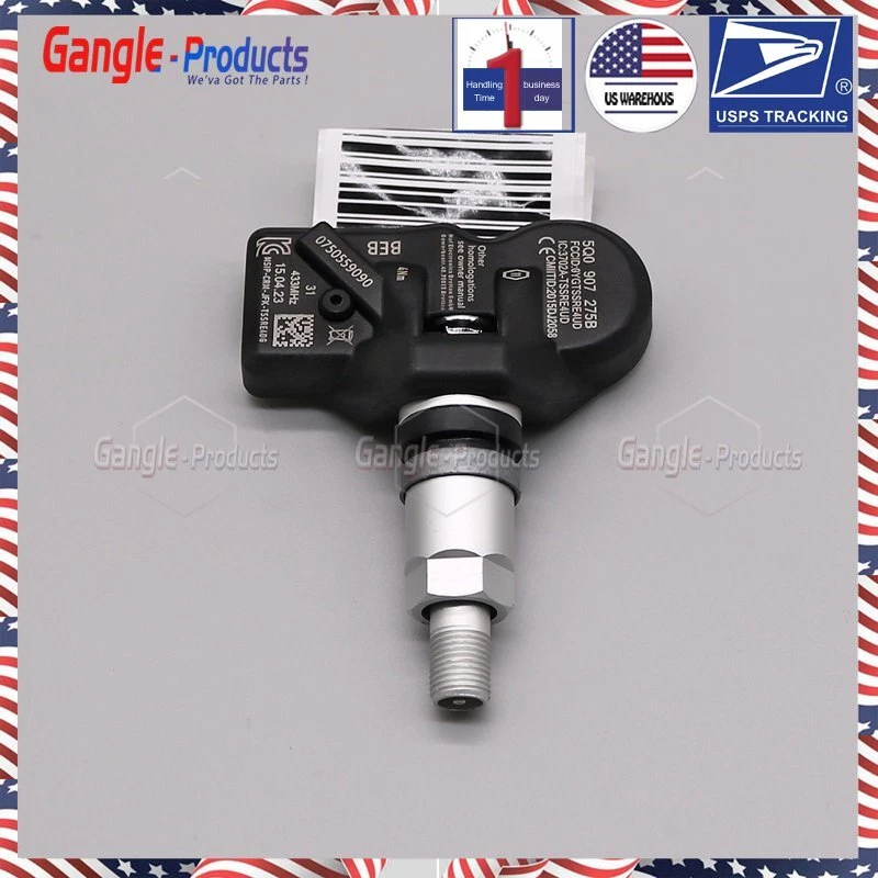 4x 433MHZ 5Q0907275B 轮胎压力传感器 TPMS 适用于奥迪 SKODA PORSCHE 大众 — 第 3/4 张图片