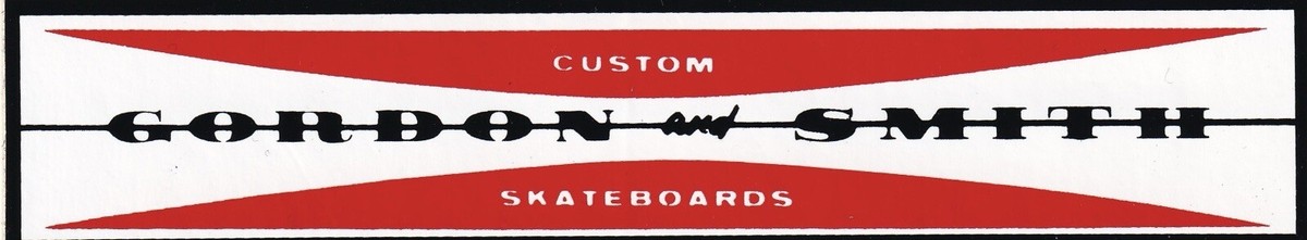 VTG 1980's Gordon & Smith ￼Custom Skateboards￼￼ Sticker Long