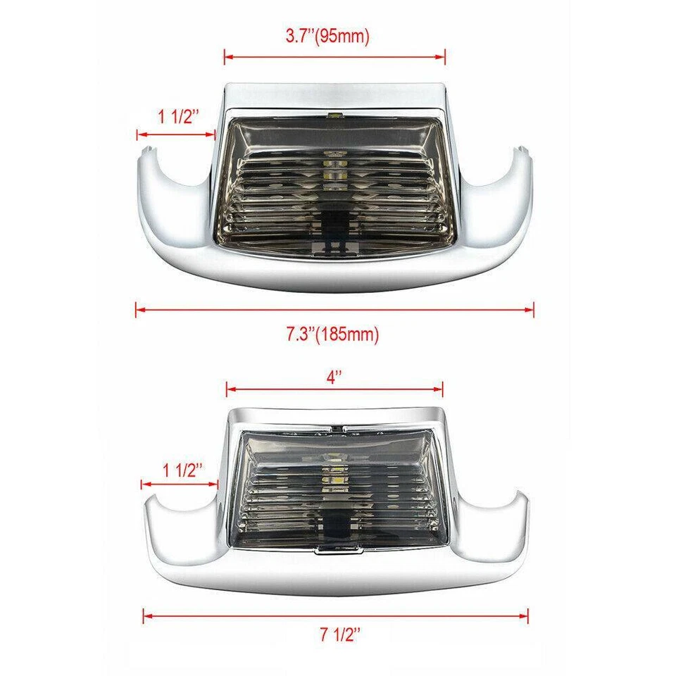Luz LED punta guardabarros delantero/trasero para Harley Electra Glide Ultra Classic FLHTC Foto 3 de 4