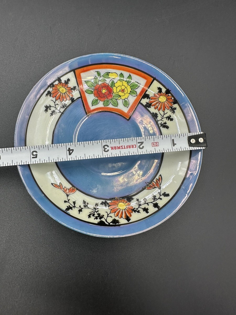 Vintage Lusterware Tea Set Hand Painted Made In Japan Flowers