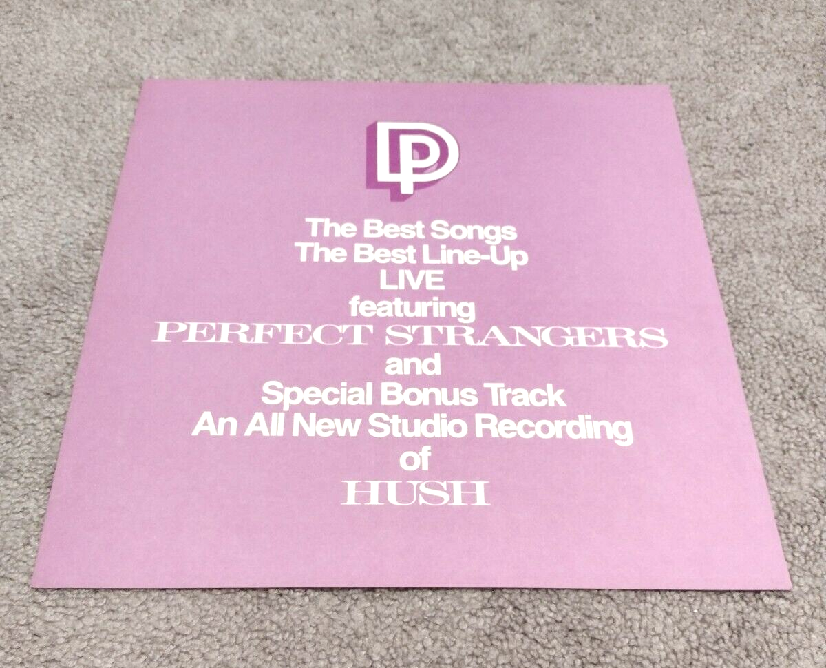 NM Deep Purple Nobody's Perfect 2-Sided Flat Square 1988 Poster