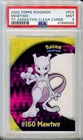 PSA 9 MINT Pokemon Mewtwo Topps Clear Card PC5 2000 TV Animation