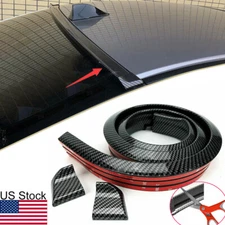 59'' Carbon Fiber Pattern Rear Roof Window Spoiler Wing For BMW 3 5 7 Series Etc