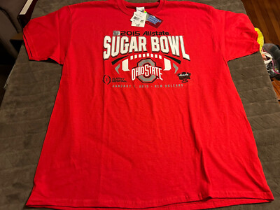 NWT Sugar Bowl Playoff Semifinal 2015 Mens T-Shirt Ohio State Buckeye Size  XL