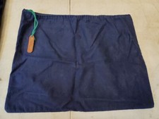 Bottega Veneta Drawstring Dust Bag Storage Cover Pouch, Blue w/Leather Tag 19x14