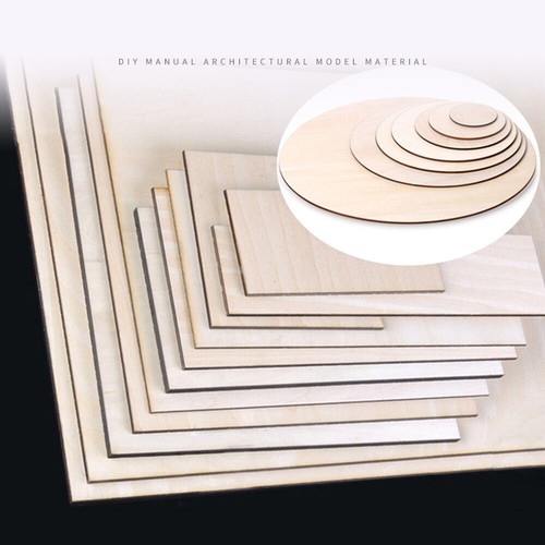 5PCS Wood Sheets Plywood Basswood Plate Unfinished Board Woodworking Timber DIY - Picture 3 of 21