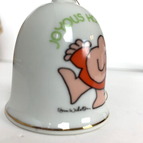 Ziggy Holiday Bell Tom Wilson 1982 Ornament Porcelain Vintage Christmas Pop Art - Picture 2 of 5