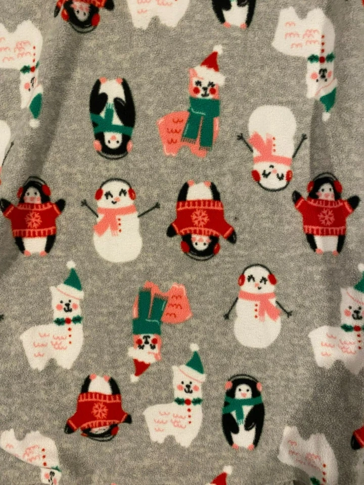 Camisón Carters Niñas Vacaciones Invierno 12-14 Gris Vellón Manga Larga Dobladillo con Volantes Foto 3 de 4