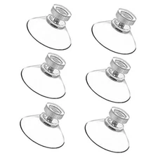  6pcs Suction Cup Glass Suction Pads 41mm Clear PVC Plastic Sucker Pads 