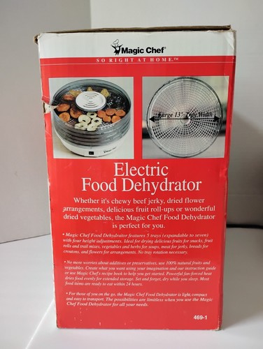 MAGIC CHEF Food Dehydrator 5 Stackable Trays fruit roll insert IN BOX - Picture 5 of 13