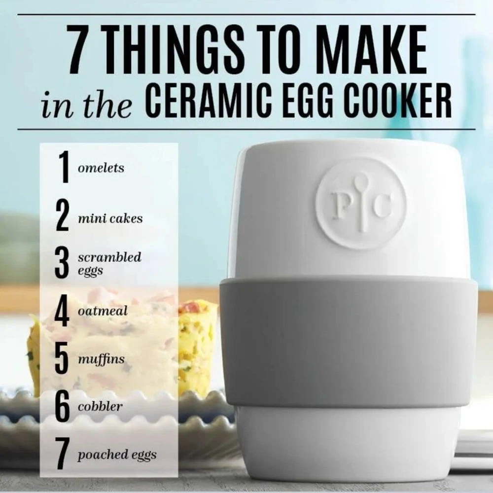 Pampered Chef Ceramic Egg Cooker w/ Silicone Sleeve #1529 Instructions Included Pampered Chef Ceramic Egg Cooker w/ Silicone Sleeve #1529 Instructions Included