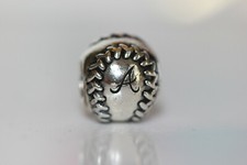 PANDORA NIB RETIRED RARE ATLANTA BRAVES BASEBALL CHARM 790969-G002 WORLD SERIES