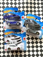 Hot Wheels - Set 3 Verschiedene Subaru Wrx Sti - Hw J-Imports - Neu & Ovp 21/250