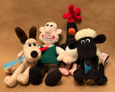 Vintage Lot 1989 Wallace and Gromit GUND Toys...