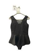 SOF usa Black V Neck Leotard with Skirt women  s size L