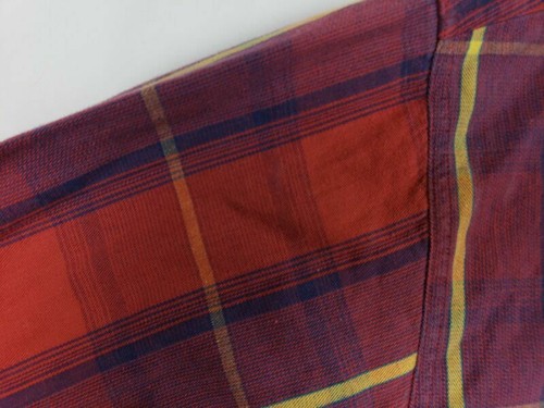 Cinch Western Mens Red Plaid Denim Collar L/S Button Down Shirt Sz Large B2 - Picture 5 of 9