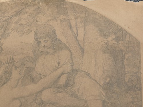 Antique 19thC original pencil drawing by Alfred Richard Diethe 1836-1919 Mermaid - Picture 9 of 21