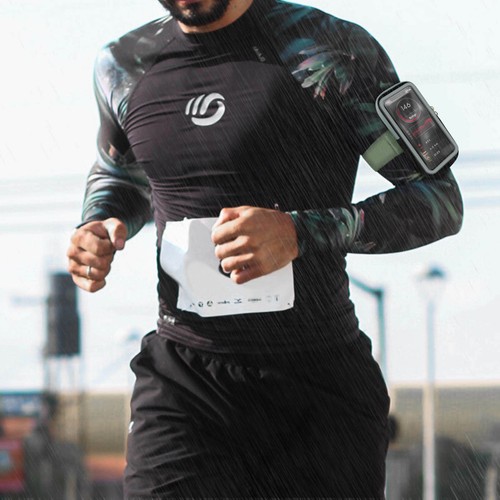 Sport Armband Smartphone up To 6.1'' Function Tactile Wallet Waterproof Black - 第 3/5 張圖片