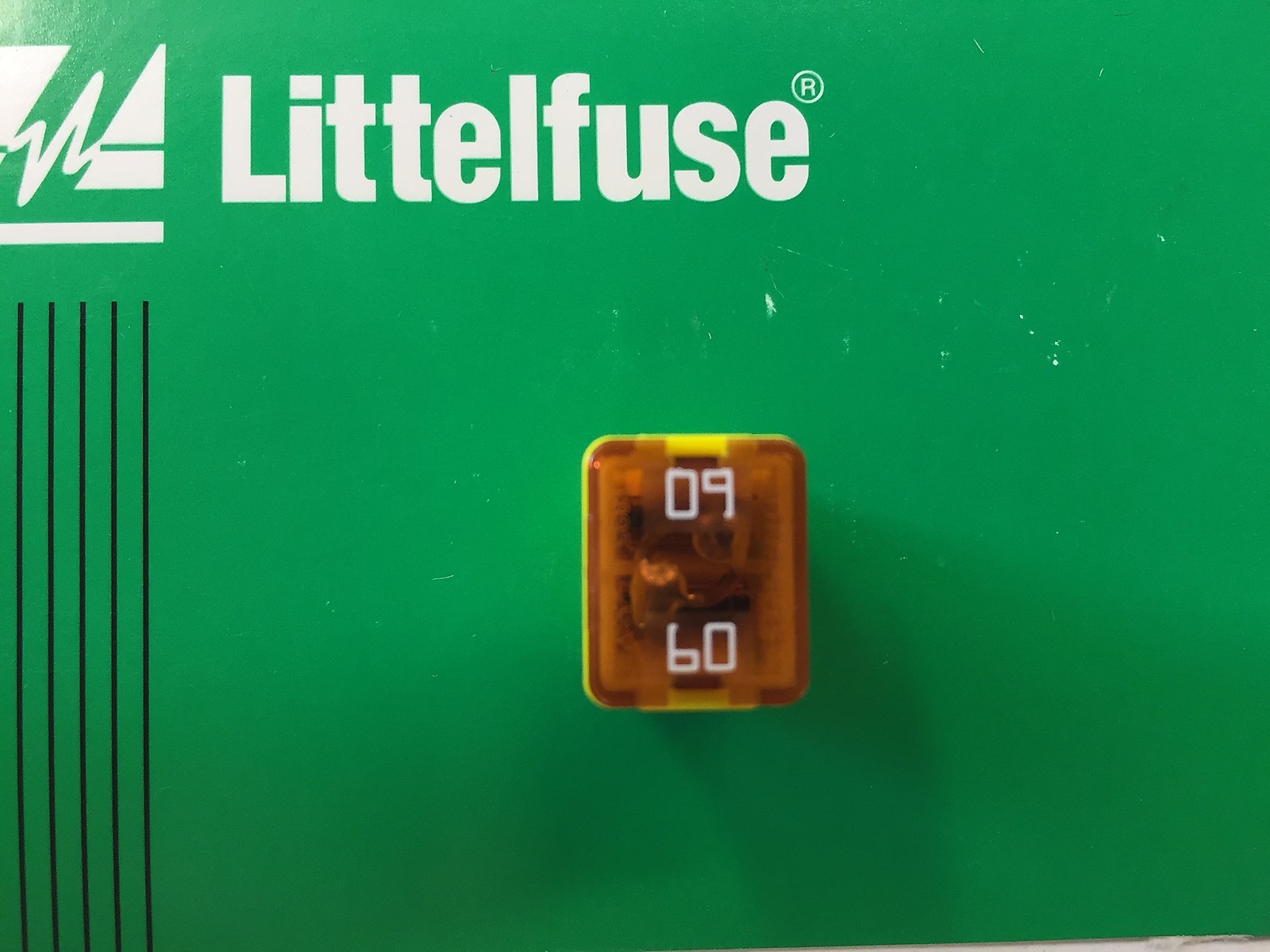 Fusible Automobile Littelfuse J-Case 60A 58V - Bas Profil, Fabriqué Au Mexique, Neuf