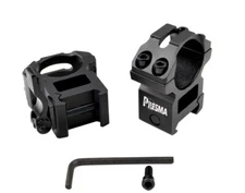 Presma 1” Quick Release High Profile Scope Rings for Picatinny/Weaver Rails