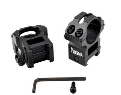 Presma 1  Quick Release High Profile Scope Rings for Picatinny/Weaver Rails