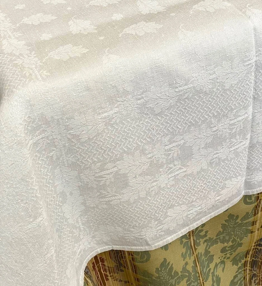 Ancienne Nappe 225 x 140 cm - Initiales MB - Damas de Lin - Ref-2296 - Photo 3/4