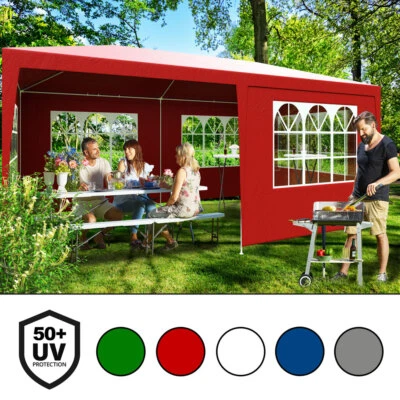 CASARIA Pavillon Festzelt Gartenzelt 3x6m UV-Schutz 18m² Partyzelt Bierzelt Zelt Garten