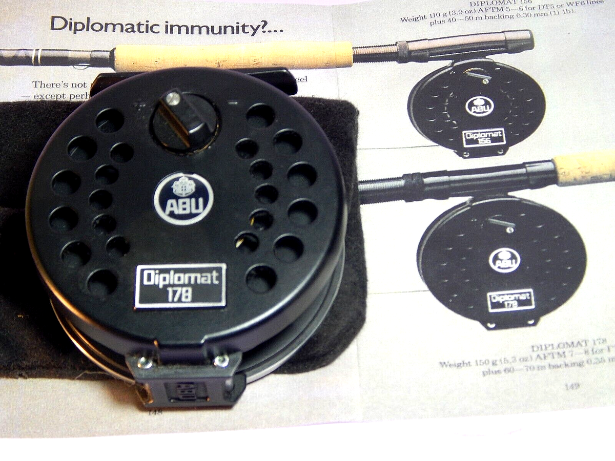 80's Vintage ABU Diplomat 178 half-frame designed trout fly reel